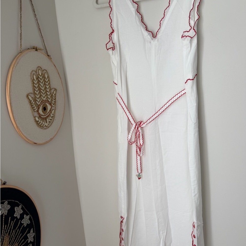 Anthropologie Strawberry π Bonnie Embroidered Midi Dress by Jacquie the Label - Picture 7 of 16